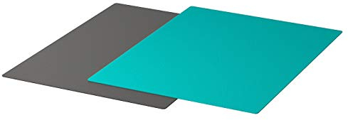 Bendable Chopping Board, Dark Grey, Dark Turquoise, 28x36 cm, Flexible, Anti-Slip Surface, Product Size:Length:28 cm Width:36 cm Thickness:1 mm Package Quantity:2 Pack