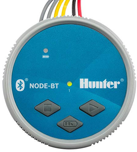 Hunter NODE-BT-100 Bluetooth Batteriebetriebene Sprinkler-Controller mit Magnetspule, wasserdichter Bewässerungs-Timer, einfache Installation, für Gärten, Rasen, Parks, Gewächshäuser