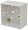 Single Back Box 47mm Extra Deep 1 Gang Plastic Surface Pattress Box Square Edge - White