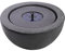 allpondsolutions Bowl Stone Solar Water Feature for the Garden - Dark Grey | Contemporary Modern Outdoor Solar Water Fountain, Self Contained - 50.5 x 50.5 x 24.5cm