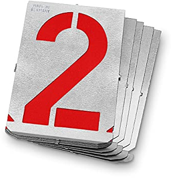 GRAVUREM Signierschablonen 0-9 - Zahlensatz/Schrifthöhe 50 mm