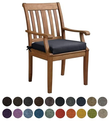 Kimgull Bankauflage Sitzkissen, Bequeme Waschbare Rutschfestes Sitzkissen für Gartenbank Schaukel, Terrasse, Esstisch, Bank, Drinnen, Viele Farben und Größen,(40X40X5CM Schwarz)