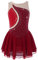 iEFiEL Mädchen Eiskunstlauf Kleid Glitzer Ballettkleid Ärmellos Ballettanzug Ballett Trikot Body mit Strass Wettbewerb Kostüm Gymnastikanzug Y Burgundy 146-152