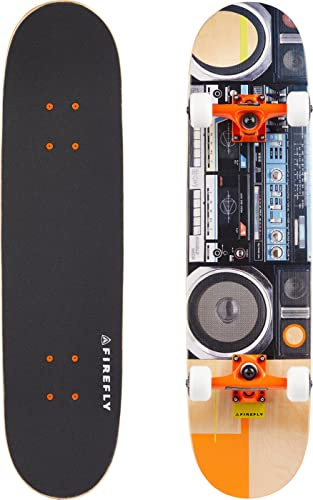 Firefly Unisex – Erwachsene SKB 705 Skateboard, Wood/Orange/Orange, Einheitsgröße