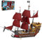 Reobrix 66010 - Modèle bateau pirate - Briques de construction - Jouet - Cadeau pour enfants et adultes - Décoration de maison