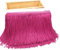 3 Meters 15cm Seide Fransen Quaste Fransenborte Fransenband Schnittfranse Dekoband Zierband Dekoborte Tanzfransen Nähzubehör für DIY Basteln Apparel Kleidung,Kostüme,Nähen,Dekoration,Rose