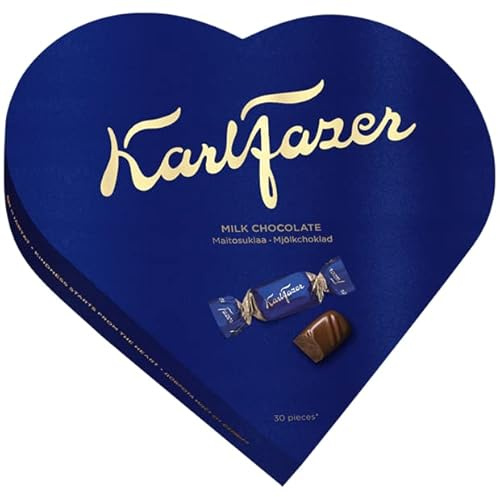Fazer Karl Fazer Milch Herzschokolade 8 Kisten mit 225 g 63,2 Unzen