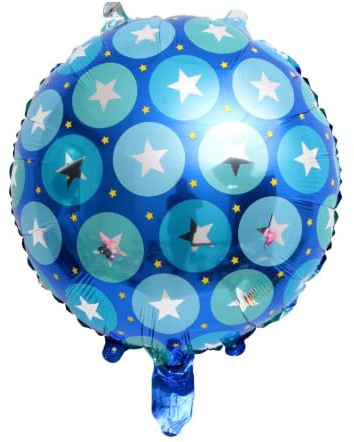 Zebra Balloons Folienballon, Sternenmotiv, 45 cm, Dunkelblau