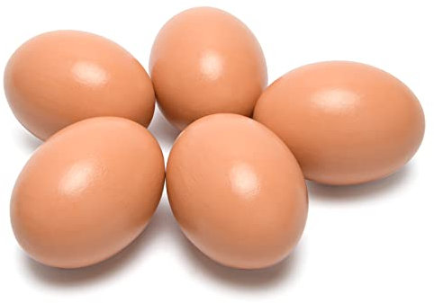GanKe Holzeier Nesteier für Hühner, Künstliche Holzeier Helfen Beim Legen, Landwirtschaftliches Werkzeug für Geflügel Pack of 5