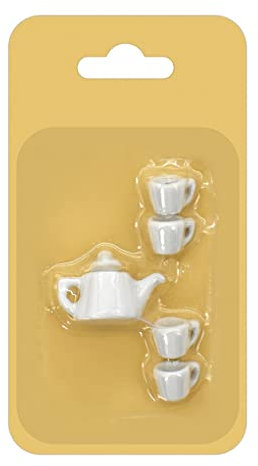 Guangcailun 1/12 Dollhome Miniatures Furniture Dining Ware Doll Simulation Teacup Decorative Toy Set Gifts Accessory Kitchen, White