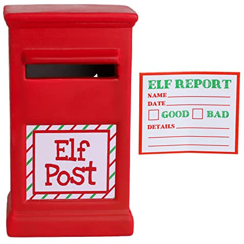 Toyland® Mini Cassetta Postale per Elfi da 140mm (5.6) - Report Card per Elfi Inclusa - Regali di Natale per Bambini