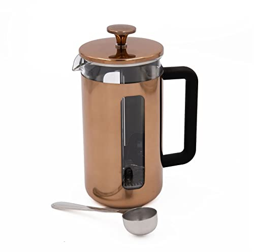 La Cafetière 8 Cup Pisa Copper Cafetière and Coffee Measuring Scoop Set