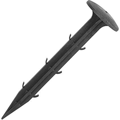 Lot de 50 Piquets de Bâche en Plastique, Clous de Sol de Jardinage en Plastique de 11,4/16,3/20,3 Cm pour Maintenir les Filets de Jardin Vers le Bas pour Maintenir les Bâches Et les Bordures(11cm)