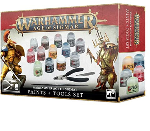 Games Workshop - Warhammer Age of Sigmar - Warhammer Paints and tools set