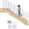 U-förmiger Handlauf, Treppengeländer Innen, Treppengeländer Außen, Handlauf Treppe, Geländer Außen, Nordic Moderner Rutschfester Dekorativer Zaun für Villen, Balkone, Flure (65 * 20, Weiß)