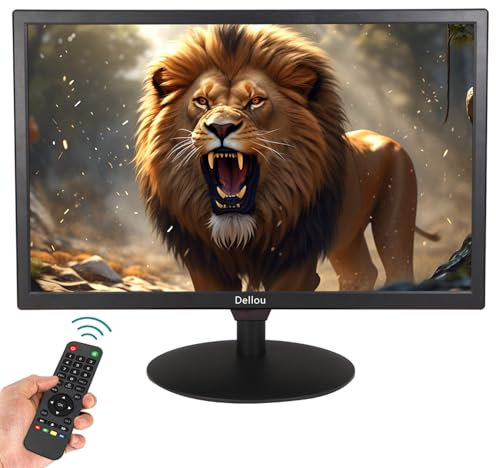 Fenvy Monitor de cámara de Seguridad CCTV de 20 Pulgadas Sistema de monitoreo de Pantalla LCD Interfaz de PC Multifuncional HDMI AV BNC VGA Entrada USB Monitor de computadora 1600x900 Full HD