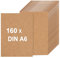 160 Stück A6 Kraftpapier Karten, Blanko Postkarten Braun 10.5x14.8CM 300g/m² Kraftpapier-Karten Set Druckbar Postkarten Blanko Karten für Selbstgestalten beschriften oder bedrucken