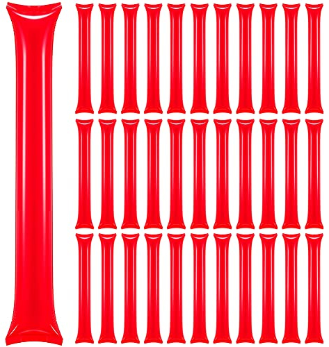 Lovecheer Aufblasbare Klappen mit roten Donner-Sticks, 50 Stück