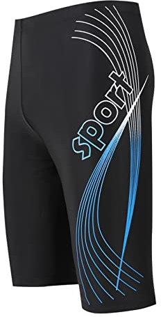 Maillot De Bain Homme Piscine Long, Maillot de Bain Slip de Bain Grande Taille Séchage Rapide pour Homme Boxers Slip Short de Bain élasticité Trunks pour Plage/Sport/Natation/Plongée Vente Pas Cher
