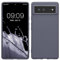kwmobile Hülle kompatibel mit Google Pixel 6 Hülle - weiches TPU Silikon Case - Cover geeignet für kabelloses Laden - Blaugrau