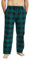 Jveyvth Herren Pyjamahose Flanell Baumwolle kariert Schlaf & Lounge Hose, PJ Hose mit Taschen und Knopfleiste