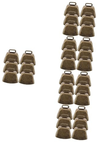 VICASKY 30stücke Vintage Kuhglocken Metallglocken Für Tiere Laute Tierglocken Für Kühe Schafe Und Haustiere Handgefertigte Robuste Glocken Mit Klarem Für Einfache Tierortung