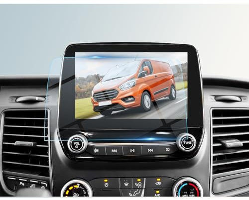 BIBIBO Navigation Schutzfolie, Displayschutzfolie Kompatibel mit Ford Transit Custom 2019-2022, Puma Kuga 3 ST line 2020-2024, 9H Gehärtetes Glas Displayschutzfolie