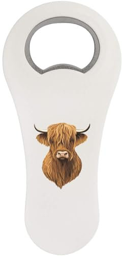 'Highland Cow Head' Bottle Opener Fridge Magnet (BO00082986)