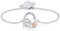 JERWLI Eichhörnchen Armband 925 Sterling Silber Niedliches Herz Eichhörnchen Armbänder Weihnachten Eichhörnchen Schmuck Geschenke für Damen Frau Mädchen Mutter Tochter Eichhörnchen Liebhaber