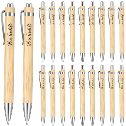 Tenare 20 Stück Glücksstift Inspirierende Kugelschreiber Geschenke Kugelschreiber mit Spruch Druckkugelschreiber für Prüfung Abitur Aufmunterung Genesung Kollegen Familien