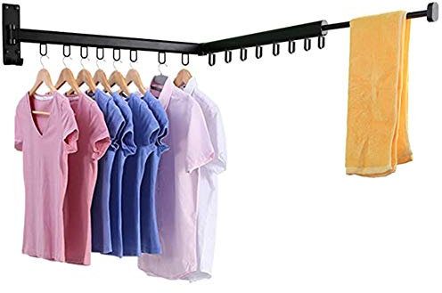 Porte-serviettes mural en acier inoxydable pliable et extensible pour buanderie ou garage