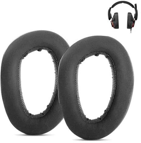 DowiTech professionelle Ersatz-Ohrpolster kompatibel mit Sennheiser GSP-600 GSP 600 Headset Ohrpolster aus hautfreundlichem Leder und Memory-Schaum