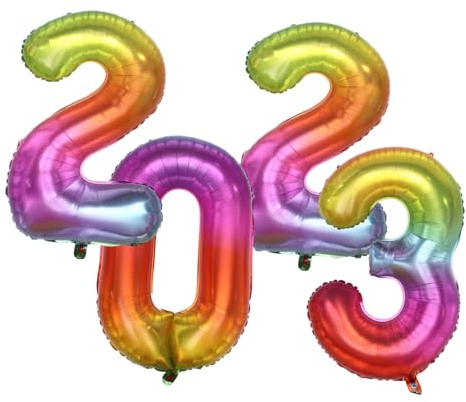 Garneck 1 Satz 2023 Aluminiumfolienballon Folienballon für Silvesterparty Abschlussballons 2022 wand polsterung große luftballons weihnachtsdeko Luftballons für Silvesterparty Zahlenballon