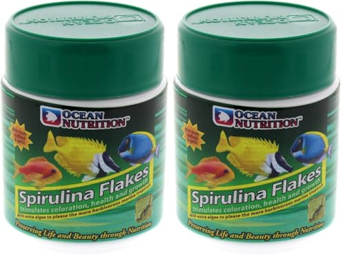 Spirulina Flocons Nourriture pour Poisson, 34 g (Lot de 2)