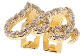 COMPUKAS Fashionable Hip-hop Zahn-grill Aus Kupfer Mit Zirkonia Für Tägliches Tragen Partys Auftritte Und Fotoshootings Glänzender Zahnschmuck Installieren