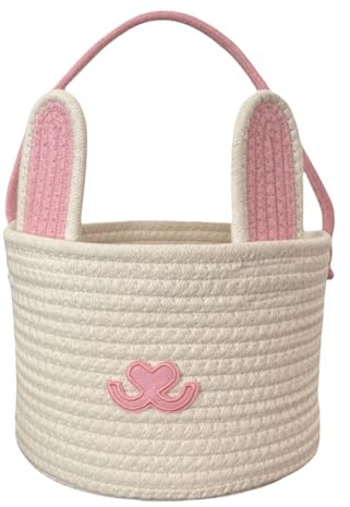 Eleganter Osterkorb für Kaninchen, Eier, geeignet für Kinder und Eltern bei Urlaubsaktivitäten, Aufbewahrungslösung, Eiersuchkorb