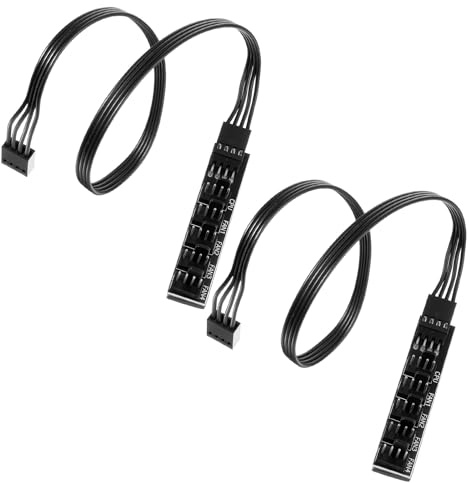 PWM-Lüfter-Hub, 2 Stk 5-Port Lüfternabe PC 5-Wege PWM-Lüfter-Splitter-Hub Hub für 4-Polig für 12 V Desktop Computer-Kühler-Gehäuselüfter