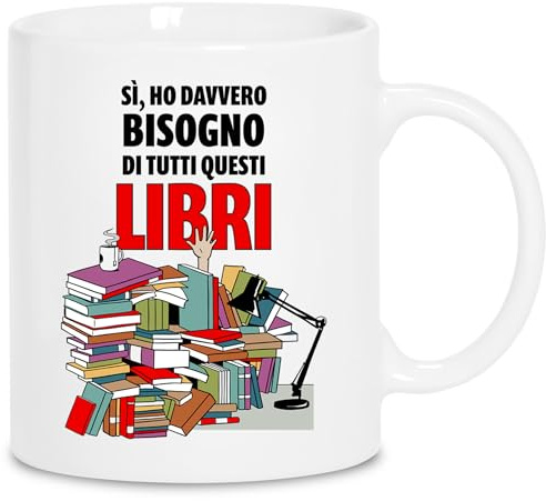 Tazza Libri - Regali Originali per chi Ama Leggere - Tazze Colazione Carine