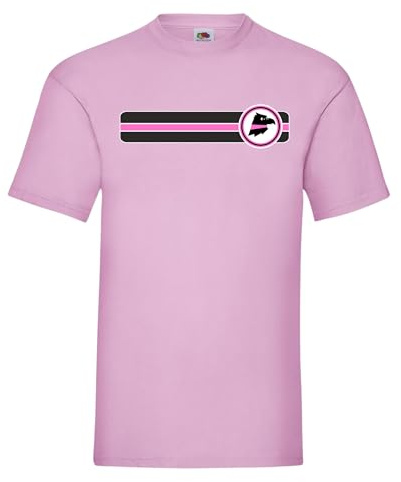 Settantallora Maglietta Uomo Tifoso Palermo Rosa Nero - T-Shirt Calcio Promozione Serie A - Maglia Squadra Ideale per Appassionati Calcio