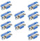 Oiyagai Lot de 10 Connecteurs DB15 à Souder, 15 Broches, VGA Femelle, D-Sub à Angle Droit, pour Équipement Mécanique, Bleu