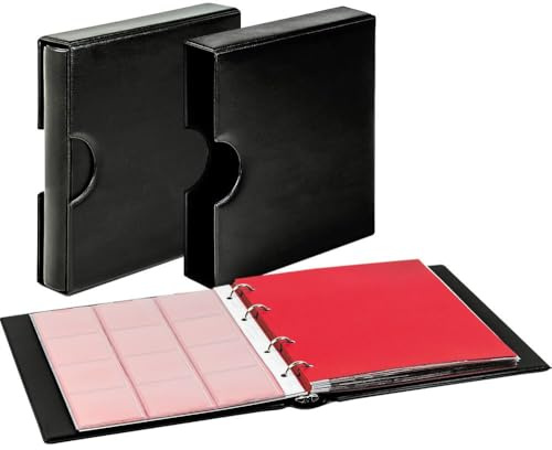 LINDNER Das Original Set: Karat-Münzalbum Classic mit Schutzkassette mit Griffmulden, schwarz