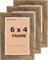 Picture Frame 6 x 4, Brown, Pack of 3, Freestanding and Wall Mountable, 10 x 15 cm, 6x4 Picture Frames, Brown 6x4 Photo Frames, 4x6 Photo Collage Gallery Display