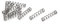sourcing map 10 Stück Druckfedern Ersatz Druckfeder Spiralfeder Stahlfeder 0.3mmx2mmx10mm aus 304 Edelstahl Silber Ton