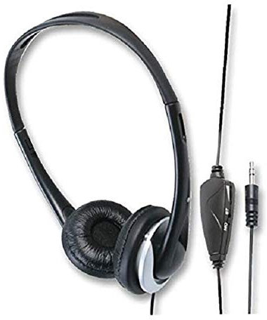 K M ELECTRONICS® MONO STEREO TV HI-FI HEADPHONES LONG 5M CABLE IN LINE VOLUME CONTROL