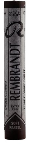 Rembrandt Soft Pastel - Burnt Umber 409.3 - Vibrant Pure Colour - Premium Quality Pigments - Excellent Lightfastness - Metal-Free - Ideal for Professional Artists