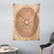 ABAKUHAUS Brown Mandala Wandteppich, Vintage Ethnische aus Weiches Mikrofaser Stoff Waschbar ohne Verblassen Digitaldruck, 110 x 150 cm, Braun-Ingwer-Beige