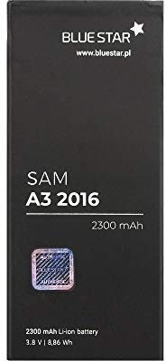 Bluestar Akku Ersatz kompatibel mit Samsung Galaxy A3 2016 2300 mAh Austausch Batterie Accu A310F
