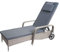 Mendler Poly-Rattan Sonnenliege Carrara, Relaxliege Gartenliege Liege, Alu - grau, Kissen dunkelgrau