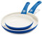 GreenLife Soft Grip Healthy Ceramic Nonstick 7 and 10 Frying Pan Set, PFAS & PFOA-Free, Dishwasher Safe, Egg Omelet Skillet, Cookware for Easy Cooking, Non-Stick Kitchen Essentials, Blue