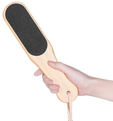 LUVODI Professional Foot File Double Sided Pedicure Foot Rasp Hard Dead Skin Heel Callus Remover Wood Handle Pedicure Scrubber Tool for Men and Women